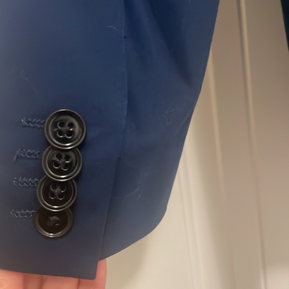 Express Men’s Skinny Fit Innovator Suit Jacket Navy Blue Size 38 R - Picture 7 of 9